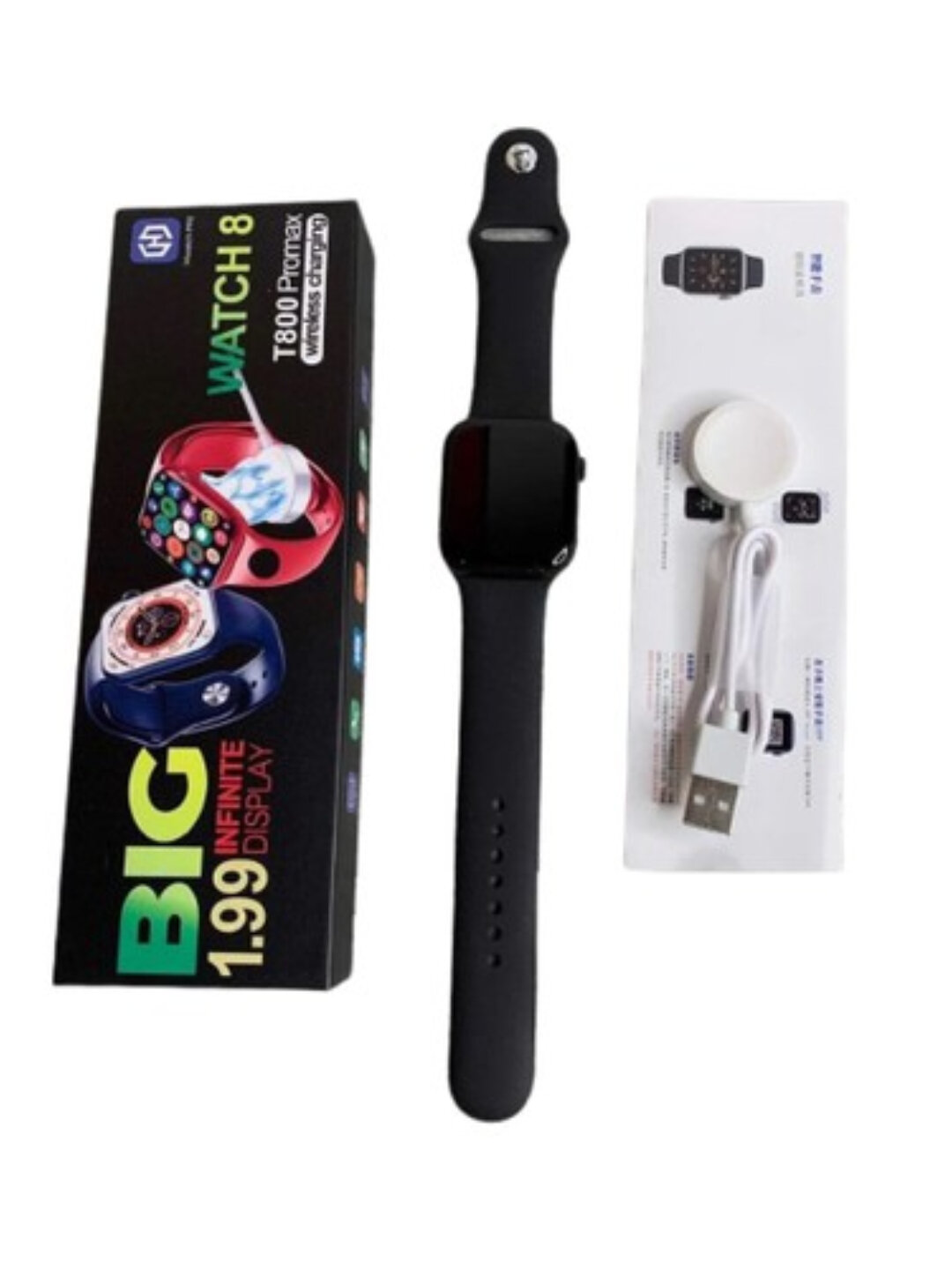 Умные-часы, Smart Watch, T800 PRO MAX L, IOS, Android, розовый — фото 1