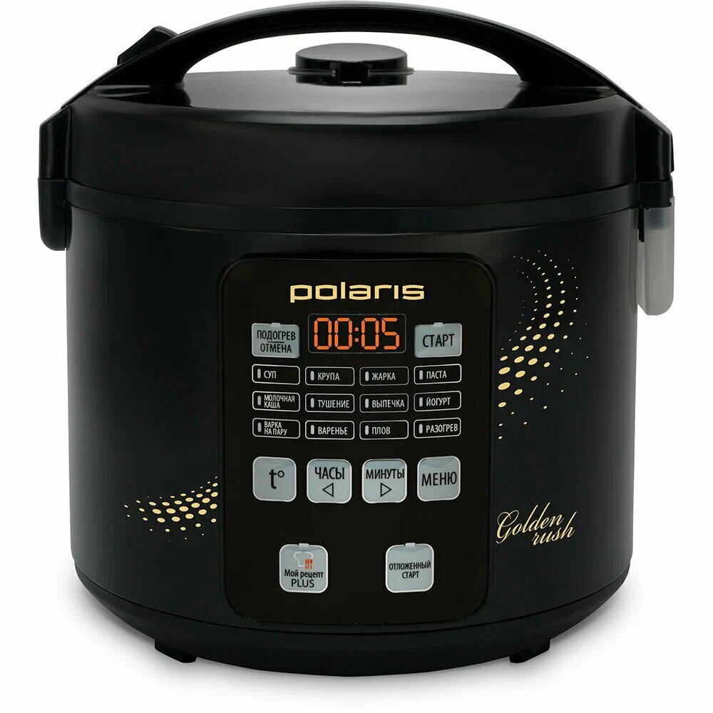 Мультиварка Polaris PMC 0567AD, чёрный, 5 л, 37 программ, дисплей, антипригарное покрытие