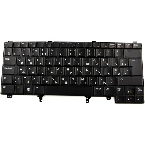 Клавиатура для ноутбука Dell Latitude E6320 E6420 E5420 черная с указателем 2070₽