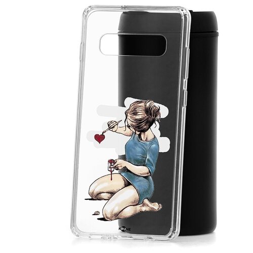 фото Чехол на samsung galaxy s10+ kruche print рисуя любовь кruче
