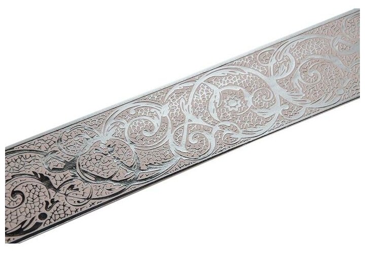Декоративная планка Вензель, длина 350 см, ширина 7 см, цвет серебро/светло-розовый Магеллан 73768 . - фотография № 1