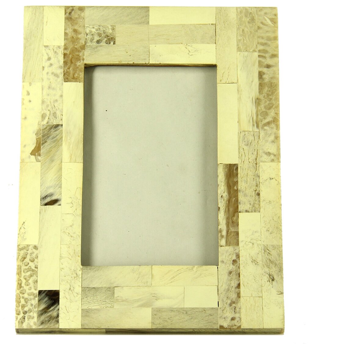 Фоторамка с наборными пластинками из кости, настольная, 22*17см. Индия