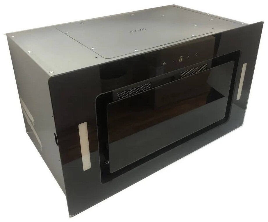 Полновстраиваемая кухонная вытяжка AMARI POLO 52 black (черная, стекло, сенсорное управление)