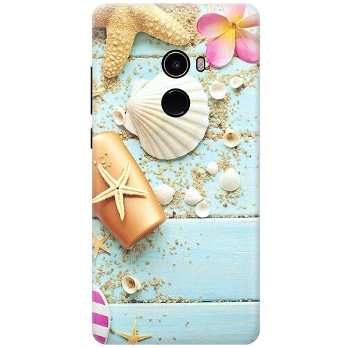 фото Re:pa накладка transparent для xiaomi mi mix 2 с принтом "пляжный натюрморт"