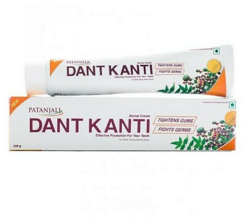 Зубная паста аюрведическая с травами Dant Kanti Patanjali 200 г