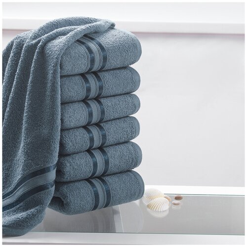 фото Доми полотенце для рук harmonika цвет: серо-голубой 33х50 см - 5 шт dome