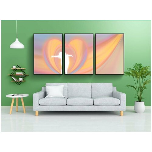 фото Набор модулных постеров для интерьера "абстрактный, красить, удовольствие" 60x90 см. в тубусе, без рамки lotsprints