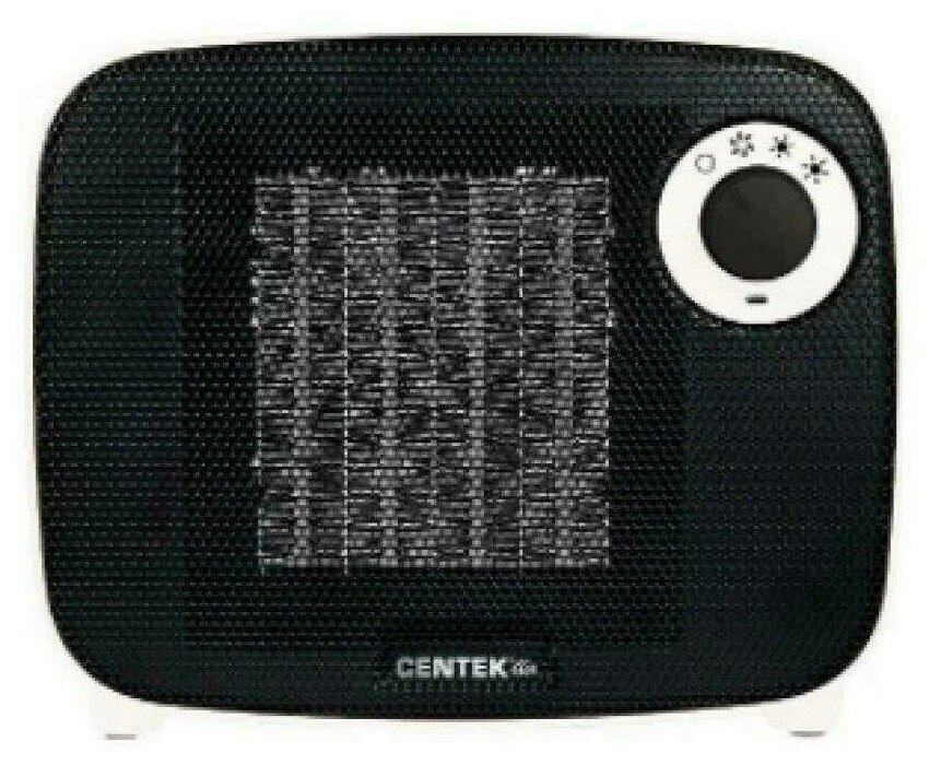 Тепловентилятор CENTEK , 1500Вт, белый, черный - фото №1
