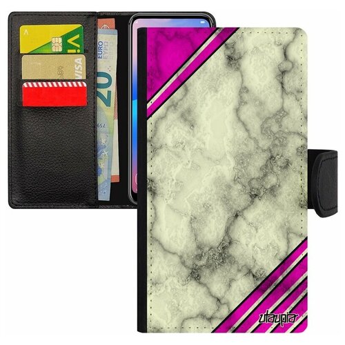 фото Чехол книжка на мобильный mi 8 lite, "уголок" узор рамка utaupia