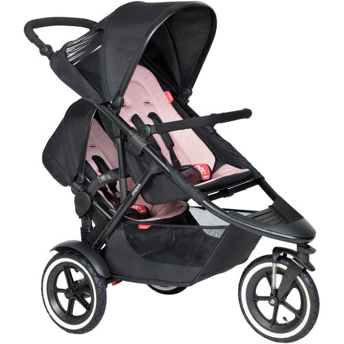 Коляска для погодок Phil and Teds Sport Blush Purple с двумя прогулочными блоками