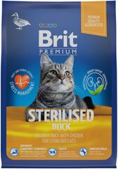 Сухой корм для стерилизованных кошек Brit Premium Sterilised с уткой и курицей 2 кг