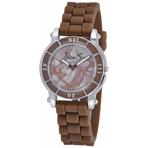 Наручные часы Тик-Так, коричневый, серебряный наручные часы тик так коричневый серебряный