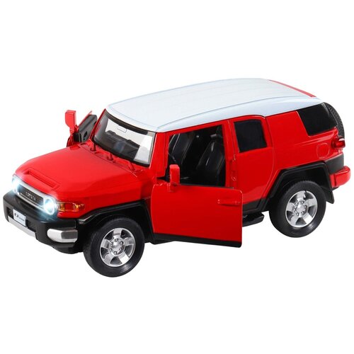 Машинка металлическая Автопанорама 1:32, Toyota FJ Cruiser, красный, инерция, свет, звук (JB1251289)