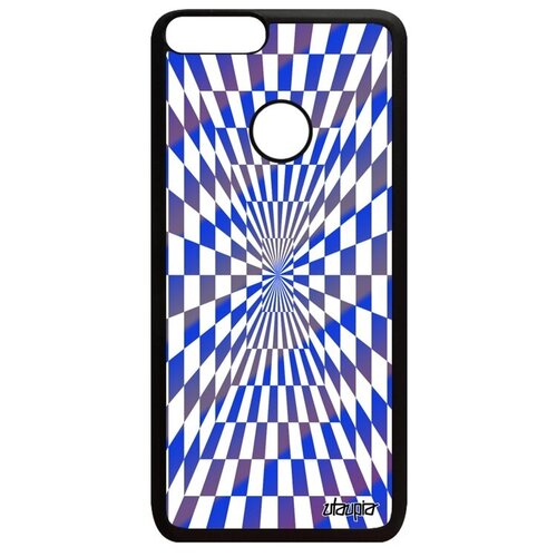 фото Противоударный чехол для телефона // huawei p smart 2018 // "иллюзия шахмат" эффект картинки, utaupia, голубой