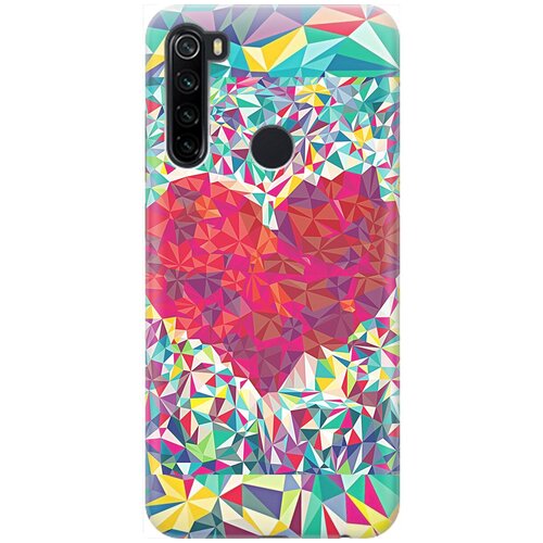 фото Re:pa накладка transparent для xiaomi redmi note 8t с принтом "бриллиантовое сердце"