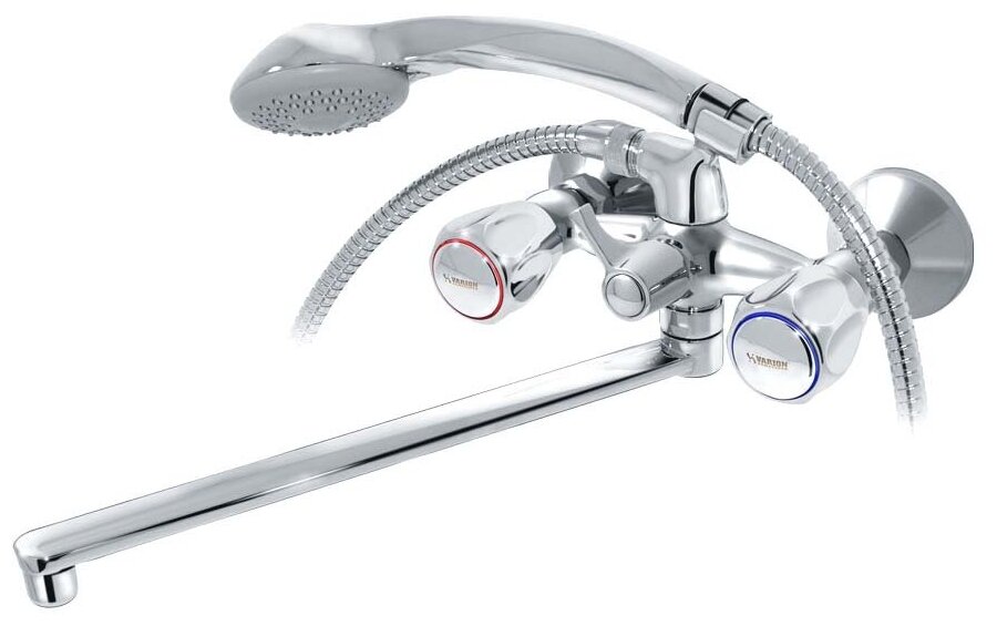 Смеситель Varion Armaturen для ванны/раковины плоский излив 400 мм с керамическим переключателем 1019181
