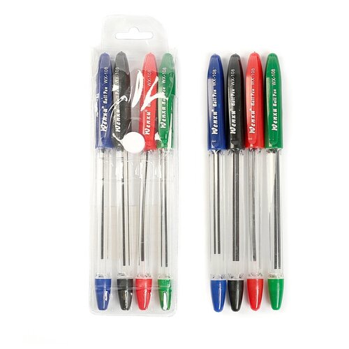 Набор ручек шариковых 4 цвета в блистере 390₽