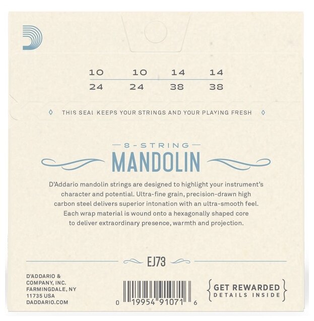 Струны для мандолины DAddario EJ 73 — фото 1