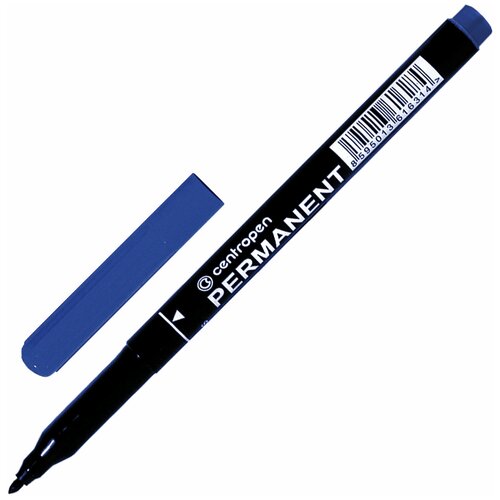 Маркер перманентный CENTROPEN 2536, синий, трехгранная форма захвата, круглый, 1 мм