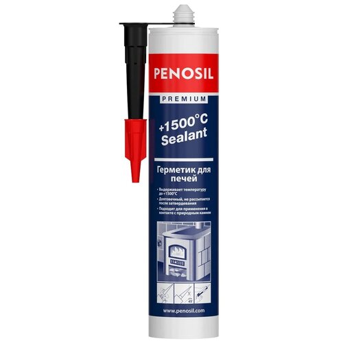 Герметик Penosil +1500°C Sealant для печей 310 мл. черный 350 гр