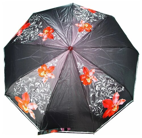 Мини-зонт Rainbrella, автомат, 3 сложения, купол 105 см, 9 спиц, система «антиветер», чехол в комплекте, для женщин, мультиколор