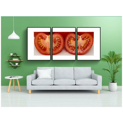 фото Набор модулных постеров для интерьера "помидоры, овощи, здоровый" 60x90 см. в тубусе, без рамки lotsprints