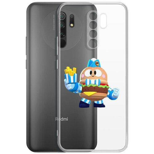 фото Чехол-накладка clear case brawl stars-бургер лу для xiaomi redmi 9 krutoff group