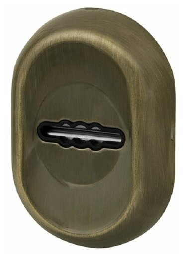 Дверная декоративная накладка Fuaro под сувальдный ключ с автоматическими шторками. Цвет: бронза