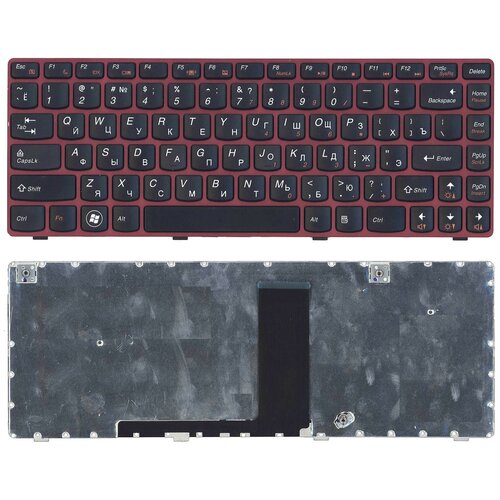 Клавиатура для ноутбука Lenovo V380 черная с красной рамкой 264000₽