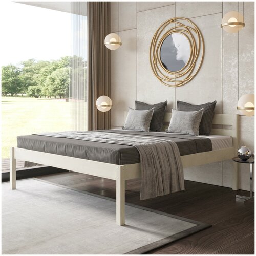 фото Высокая двуспальная деревянная кровать hansales 200x200 см для здорового и крепкого сна