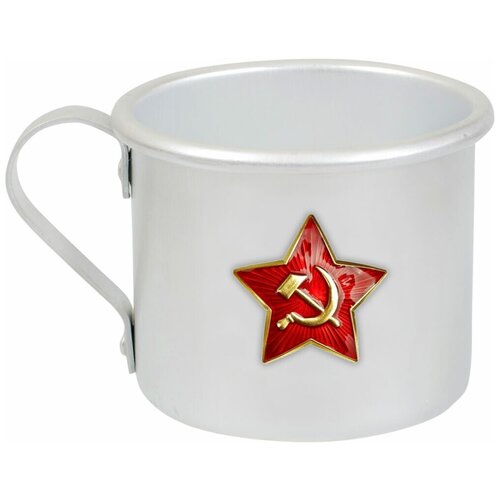 фото Алюминиевая кружка красная звезда ссср московская полиграфия