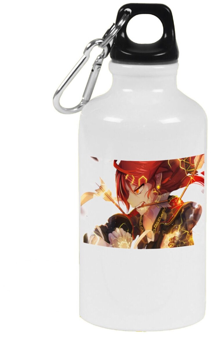 Бутылка с карабином CoolPodarok Аниме Фантазия Девушка Стрела в плече