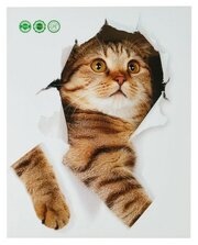 Наклейка 3Д интерьерная Кошка 25*20см (1шт.)