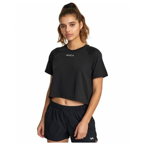 фото Женская футболка rvca va sport, цвет черный, размер m