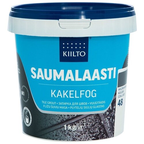 Затирка KIILTO Saumalaasti, 1 кг, 1 л, графитовый-серый 48 затирка kiilto saumalaasti 48 графитовый серый 1 кг