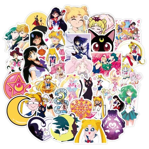 фото Набор наклеек сейлор мун 50шт. 2.0/sailor moon sticker pack 50pcs. 2.0 sticker bombing