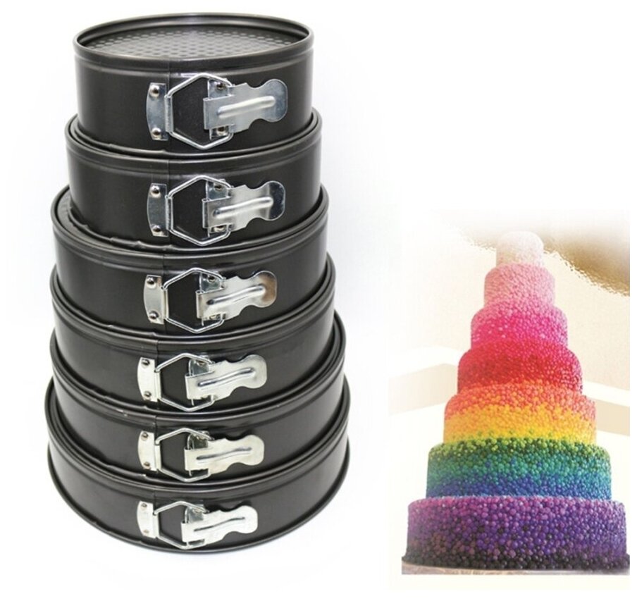 фото Форма для выпечки кулича торта разъемная / формы для куличей кексов / кольцо кондитерское кулинарное