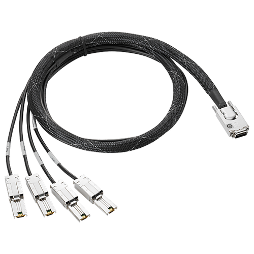 Кабель HPE HPE Mini SAS High Density to Dual 2-lane Mini SAS High Density External Fanout 1 Meter Cable