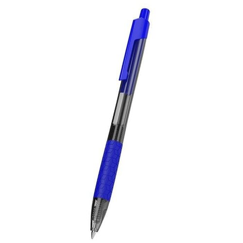 Ручка шариковая Deli. Arrow, цвет: синий, прозрачный, синие чернила, 0,7 мм, арт. EQ01930