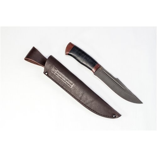 фото Нож "хищник" ручной работы (сталь х12мф, кожа) златоустовский оружейный завод