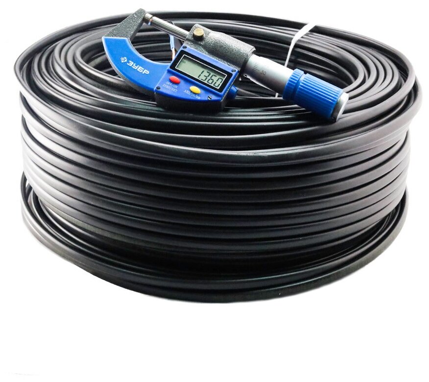 Силовой кабель ВВГпнг (А) LS 2x1,5 ГОСТ, ЕвроКабель, (плоский, черный), 20 метров - фотография № 4