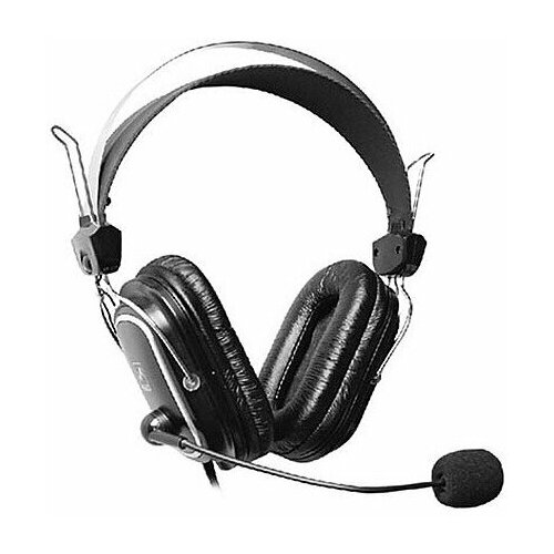 Наушники с микрофоном A4Tech HS-60, черный наушники с микрофоном oklick hs l310g guardian черный 1 5м мониторы lps 1530