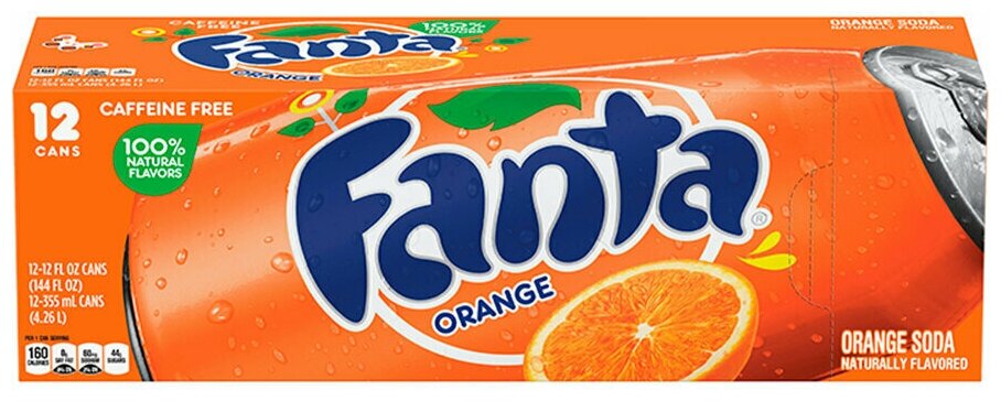 Газированный напиток Fanta Orange 12 шт по 0,355 л (США) - фотография № 2