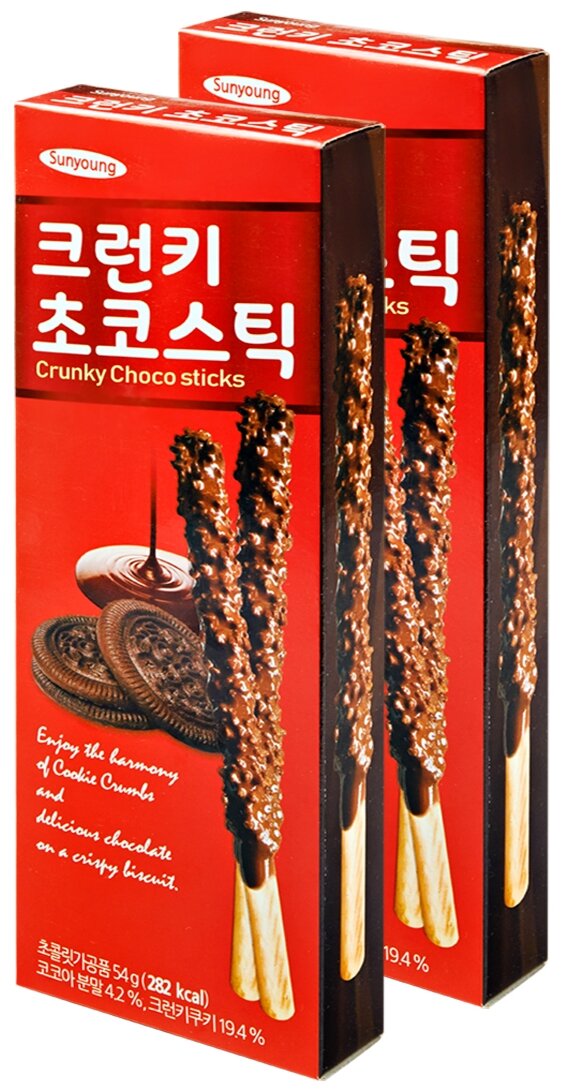 Соломка в шоколаде Кранки Sunyoung, 54 г х 2 шт