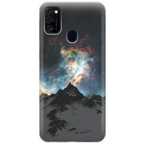 фото Ультратонкий силиконовый чехол-накладка для samsung galaxy m21 / m30s с принтом "горы и звезды" gosso