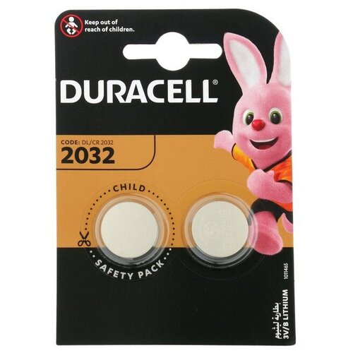 Литиевая батарейка CR2032 DURACELL 2 шт. батарейка duracell cr2032 блистер 2 шт