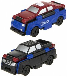 Машинка игрушка для мальчика 2в1 Transcar Double 1toy: такси – пикап