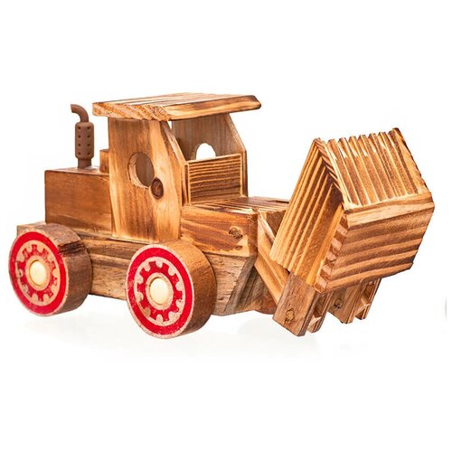 Деревянная игрушка машинка Трактор 14 х 10 см нестеренко в колесики трактор