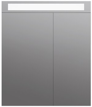 Шкаф зеркальный Dreja Uni 70, 99.9002, 4 стеклянные полки, с подсветкой и выключателем, белый
