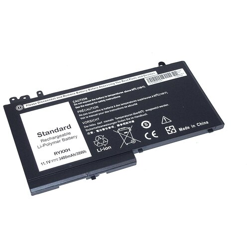 Аккумуляторная батарея для ноутбука Dell Latitude E5250 (RYXXH) 11.1V 38Wh черная OEM аккумуляторная батарея для ноутбука asus x555 2s1p 7 6v 38wh oem черная